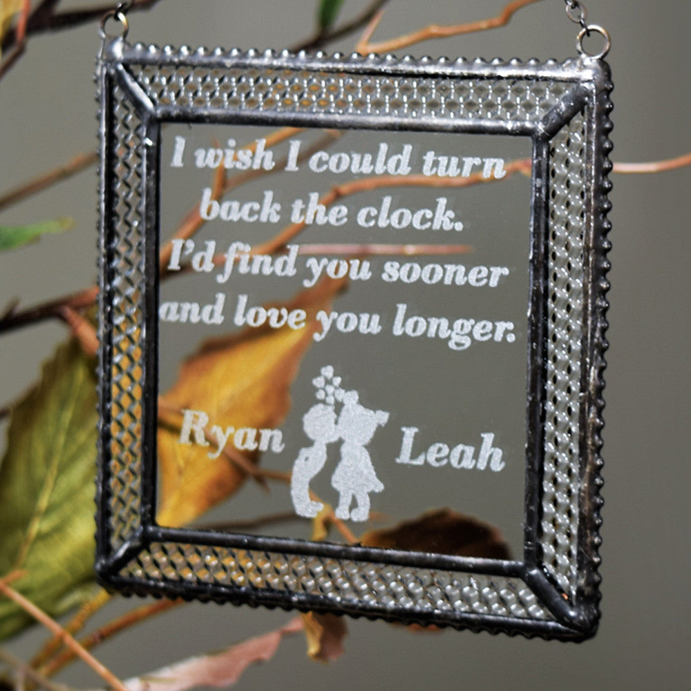 Personalized Ornament Window Sun Catcher Anniversary Valentine Quote Inspirational Message J Devlin Orn 265-2 EO105