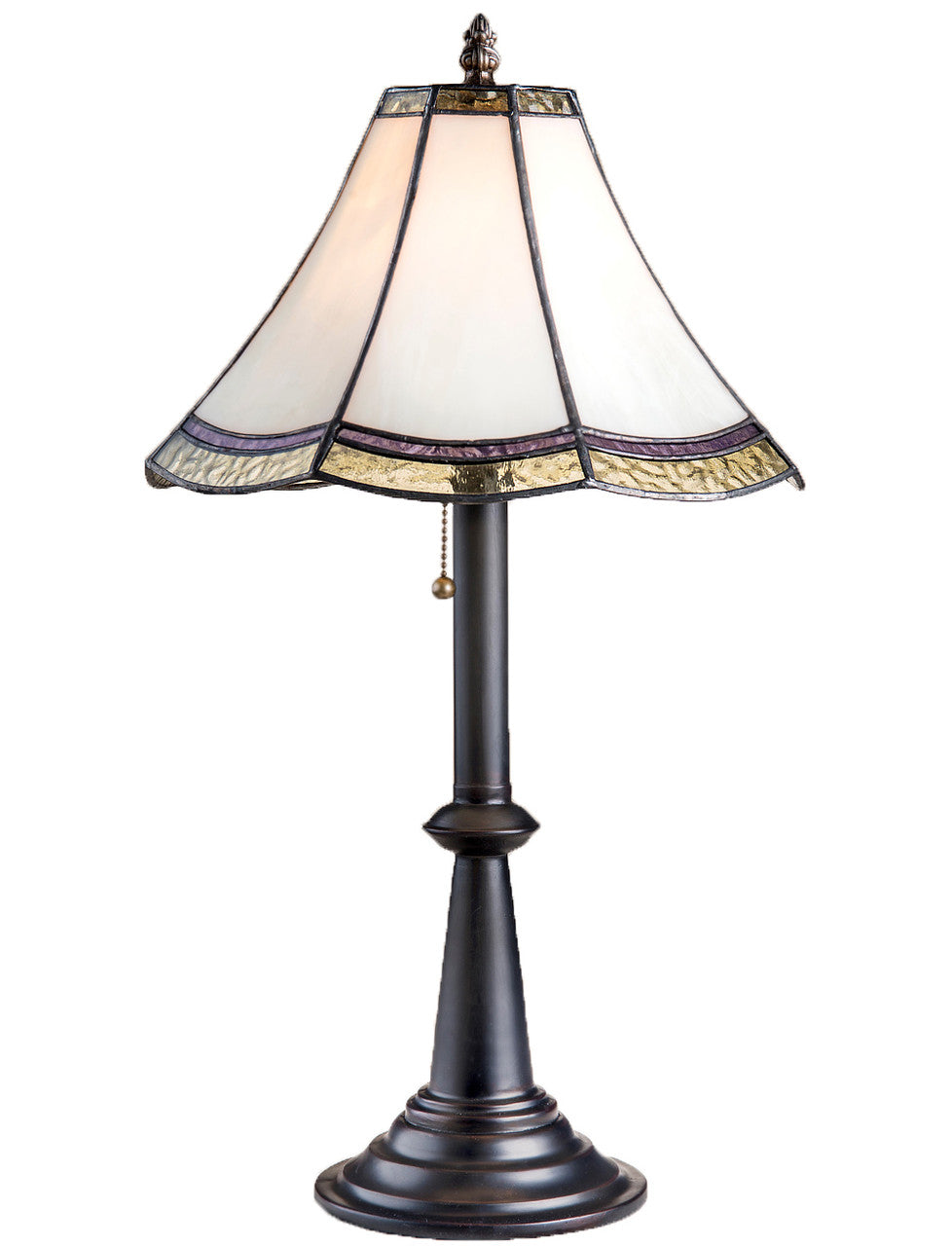 Curved Stained Glass Tiffany Table Lamp | LAM 597-4 TB