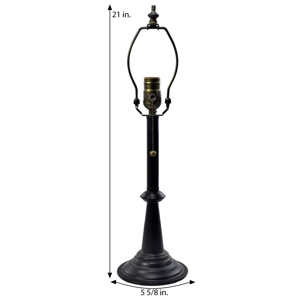Amber Blue Stained Glass Mission Table Lamp | LAM 646 TB