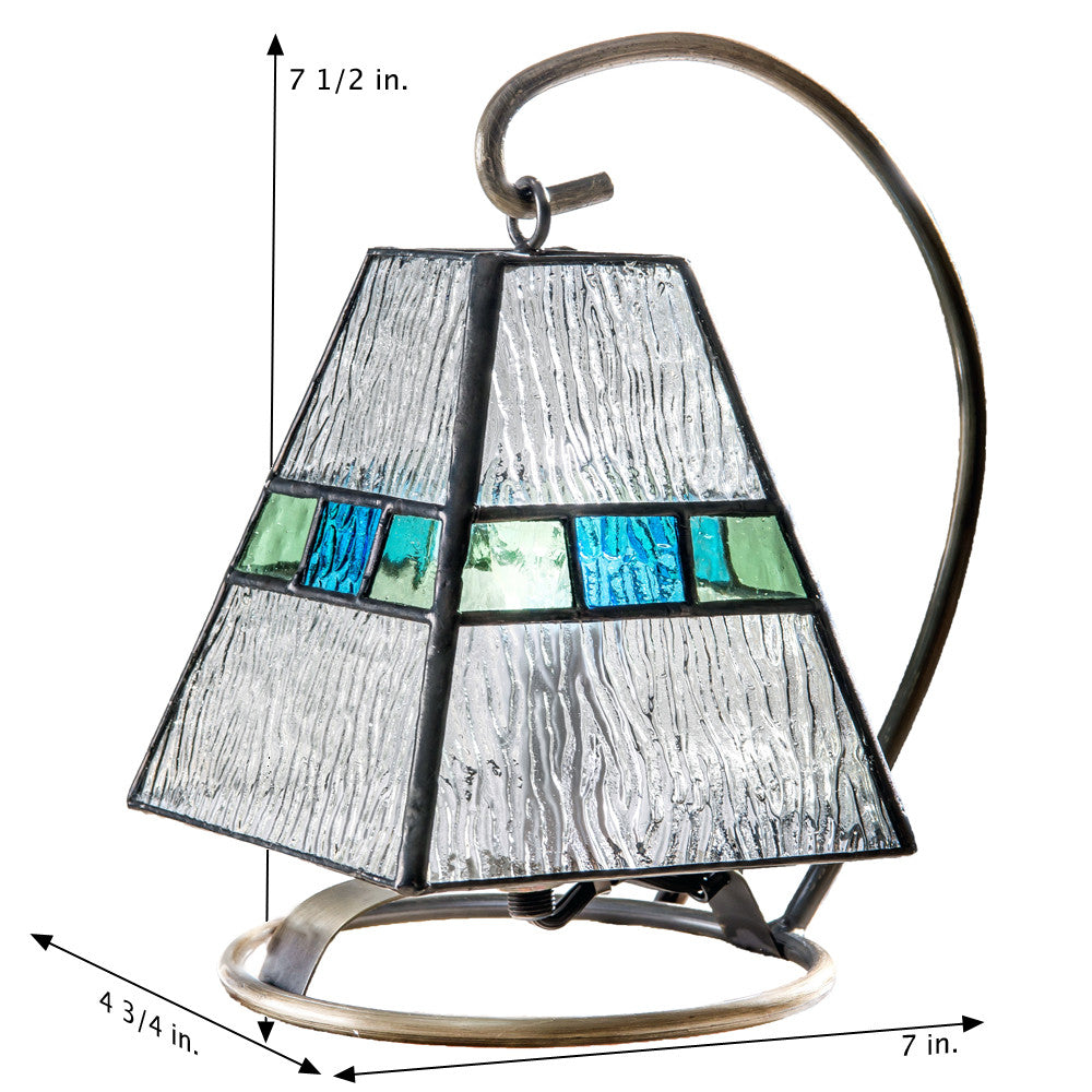 Blue & Green Glass Accent Lamp or Night Light | LAM 703