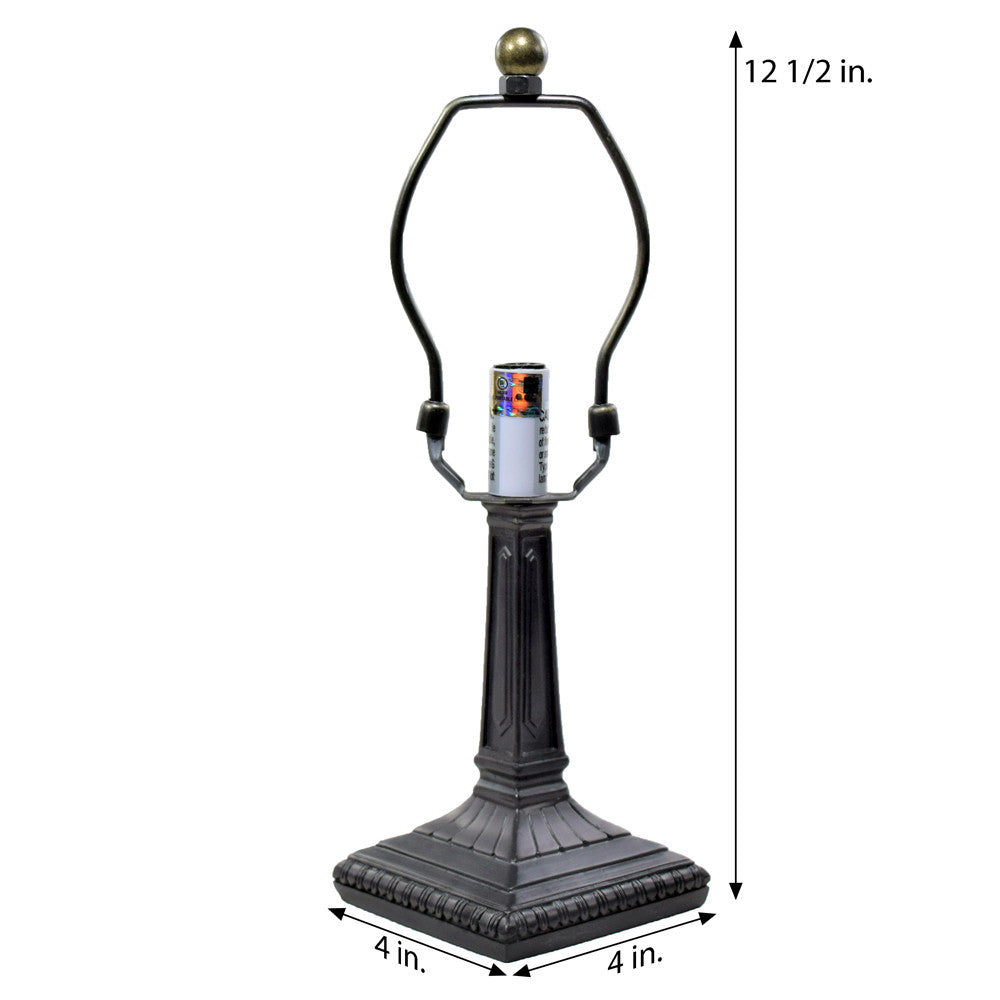 Small Stained Glass Table Lamp Blue Brown | LAM 705 TB
