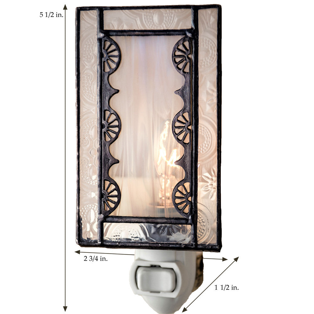 Vintage Gray Stained Glass Night Light | NTL 144
