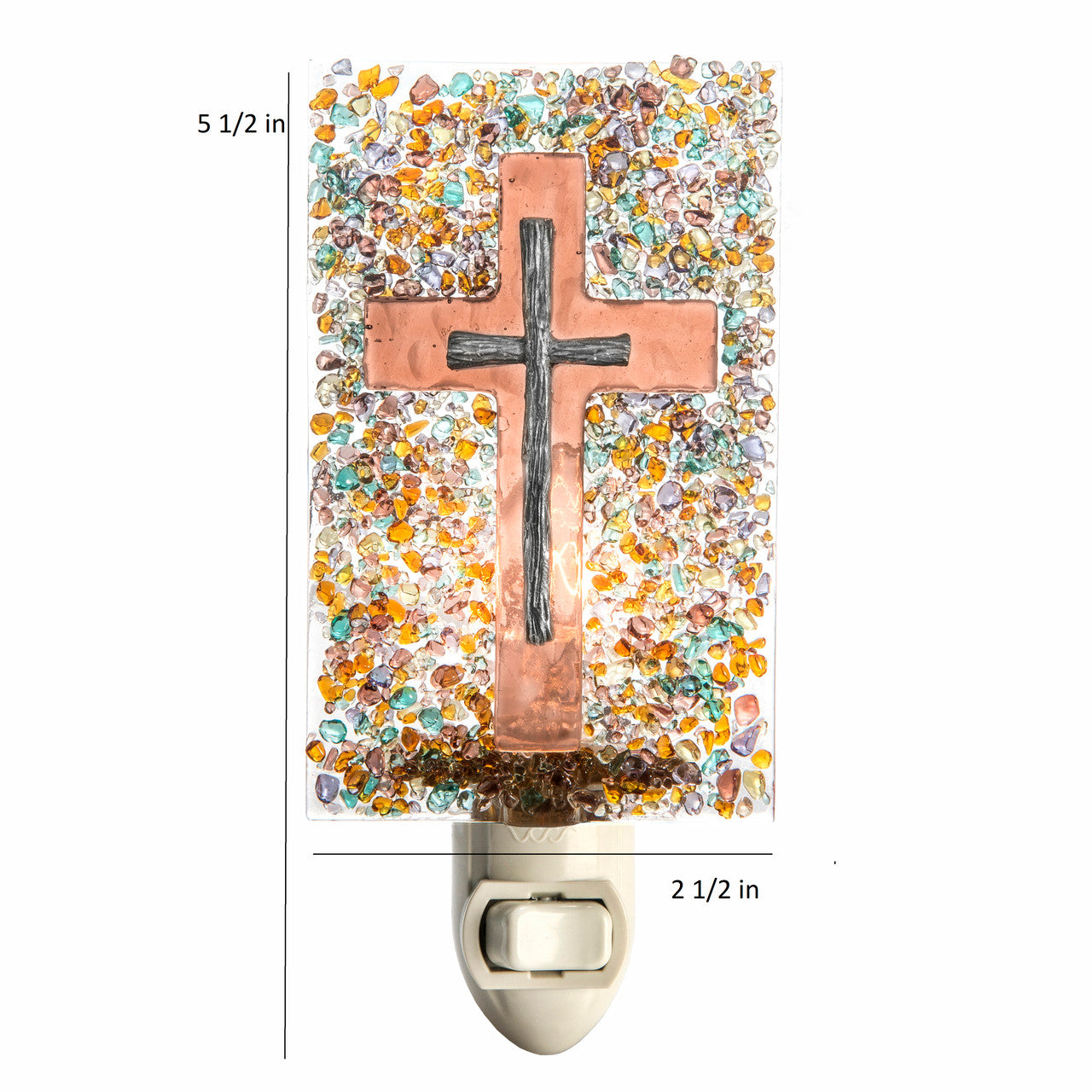 Cross Night Light Fused Stained Glass | NTL 221