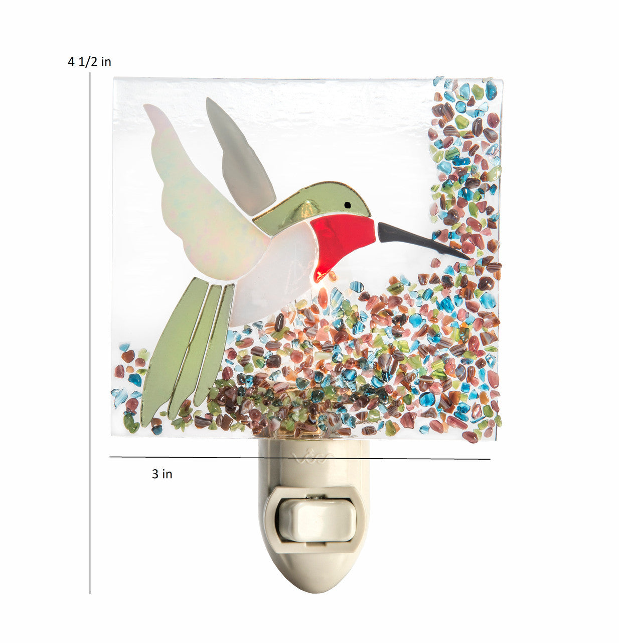 Hummingbird Stained Glass Night Light | NTL 225-2