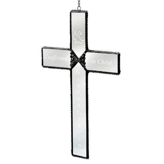 Personalized Confirmation Gift Cross Sun Catcher by J Devlin | Orn 301-2 EO115