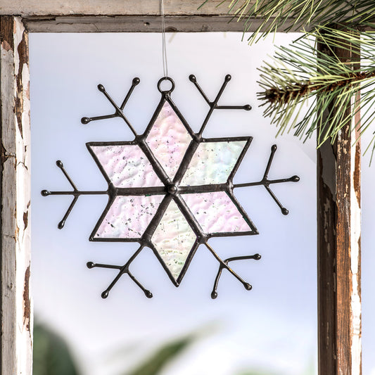 Clear Glass Snowflake Ornament | Orn 189-B