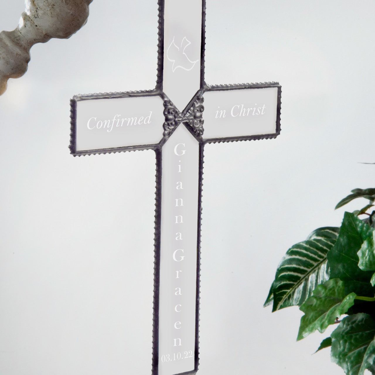 Personalized Confirmation Gift Cross Sun Catcher by J Devlin | Orn 301-2 EO115