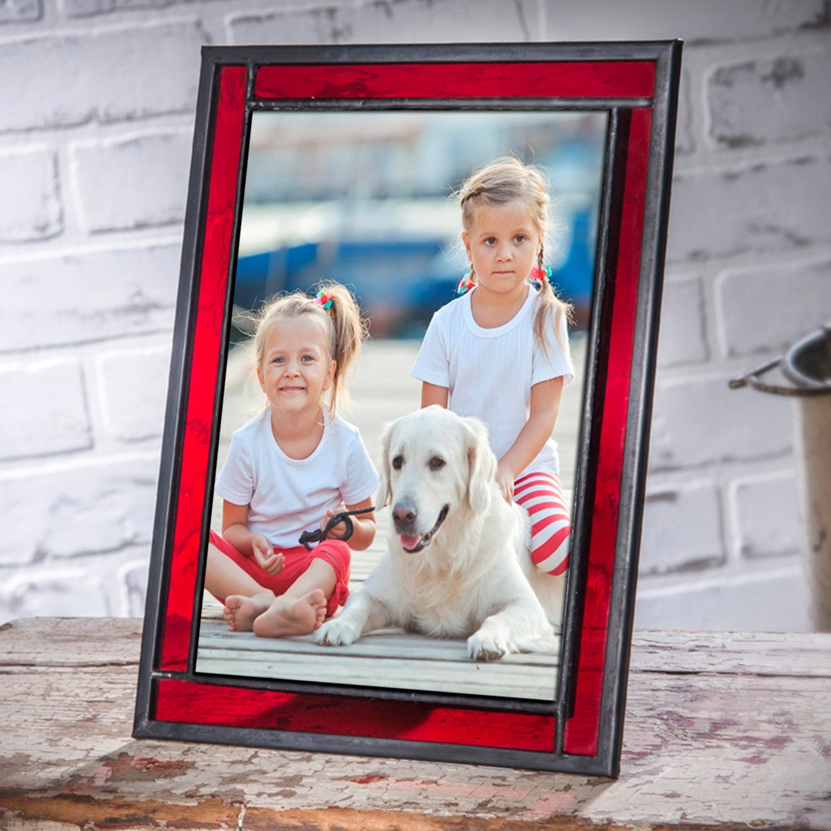 Red Stained Glass Picture Frame | PIC 325 Series