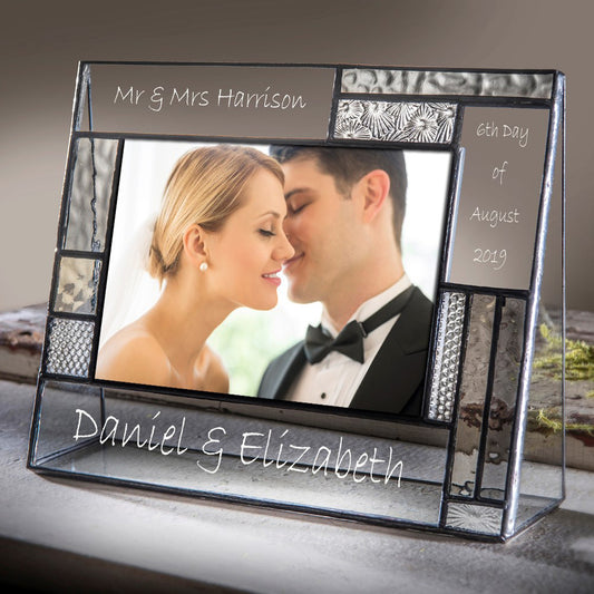 Wedding Picture Frame Personalized by J Devlin | Pic 392-46H EP624