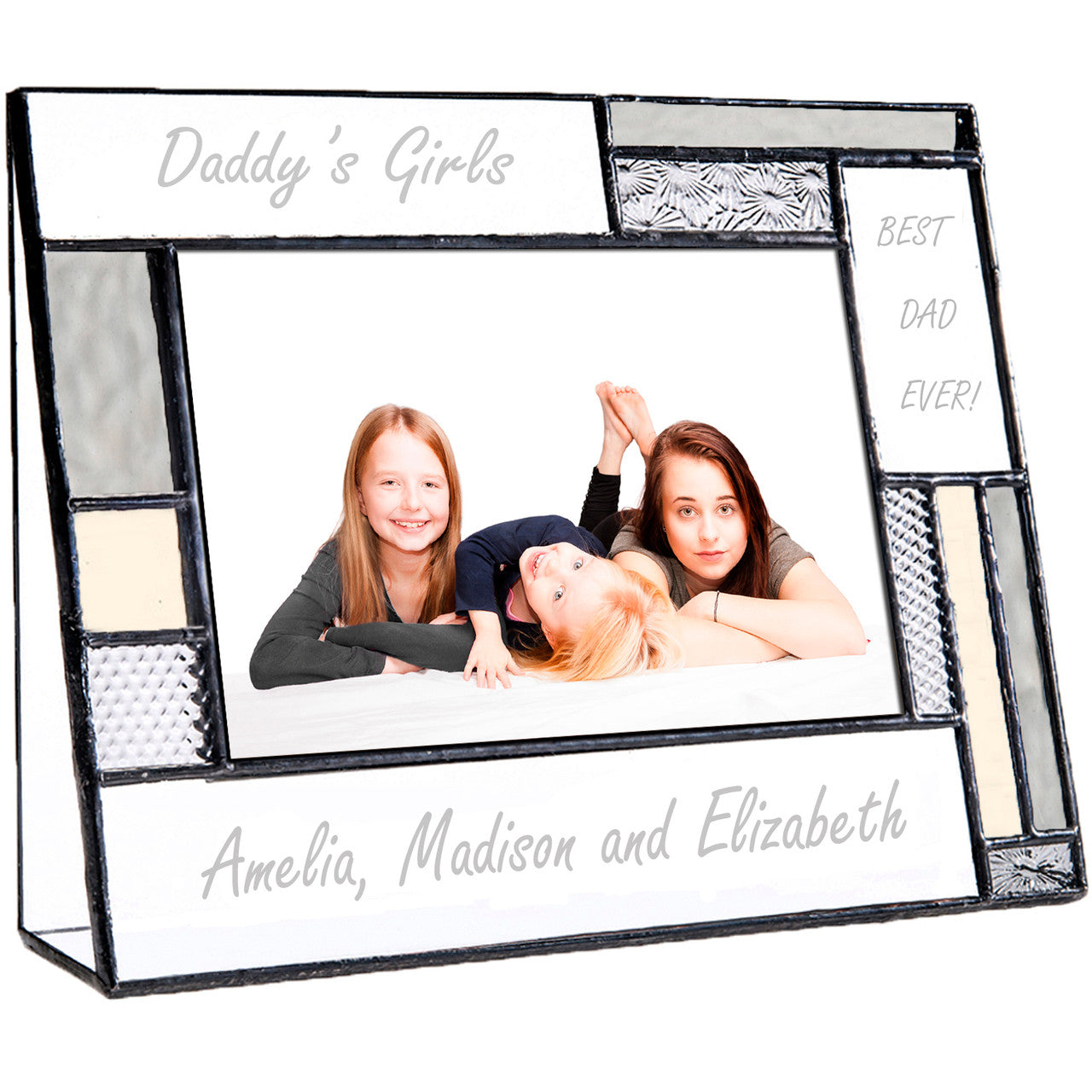 Dad Picture Frame from Kids Custom Engraved Photo Frame Gift for Father or Grandfather Pic 392-46H EP623