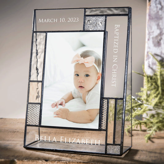 Baptism Gifts Personalized Picture Frames by J Devlin | Pic 392-46V EP615