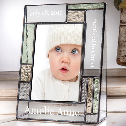 Personalized Baptism Photo Frame Gift by J Devlin | Pic 430 EP615