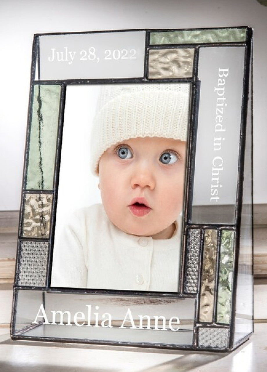 Personalized Baptism Photo Frame Gift by J Devlin | Pic 430 EP615
