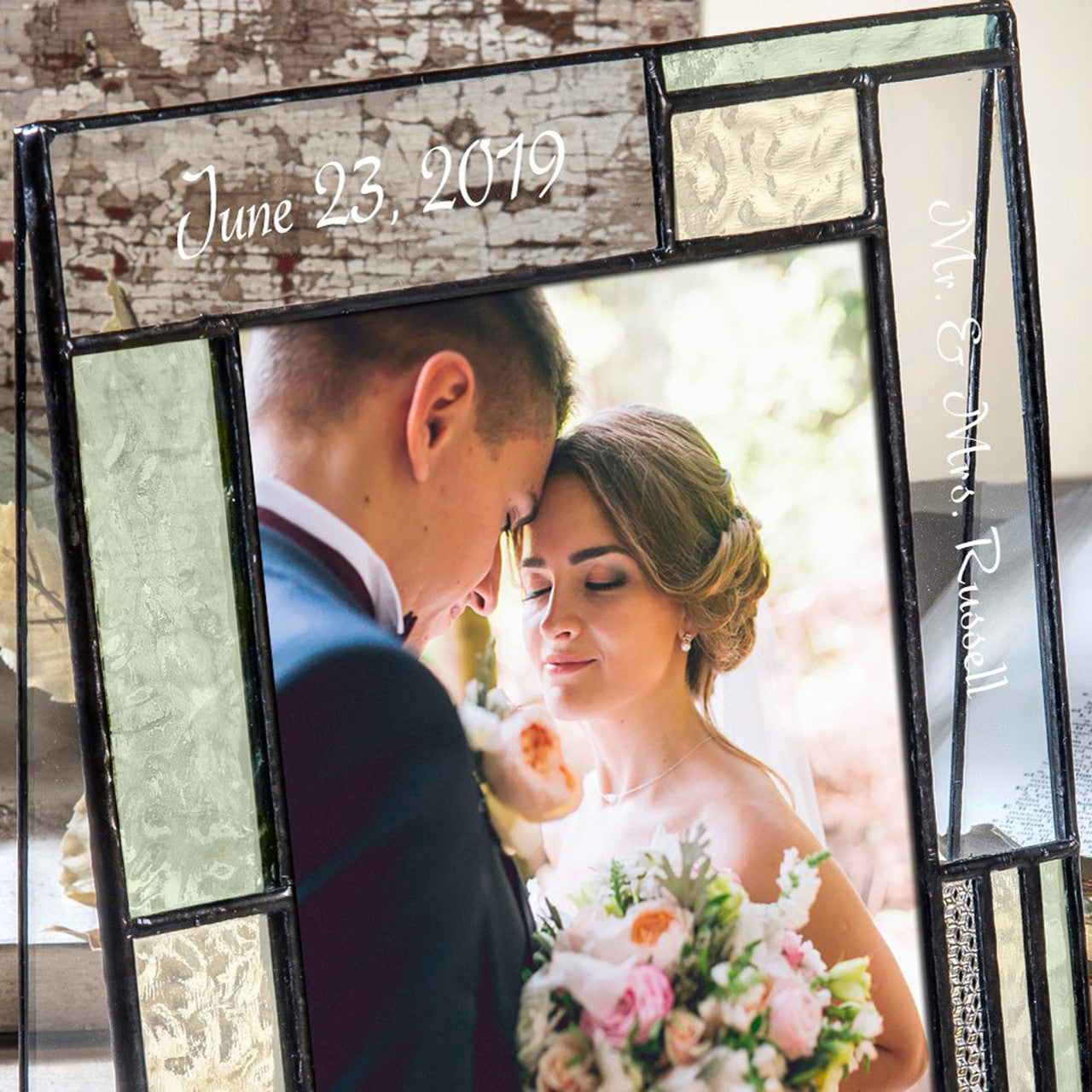 Wedding Picture Frame 4x6 or 5x7 Vertical by J Devlin | Pic 430 EP619