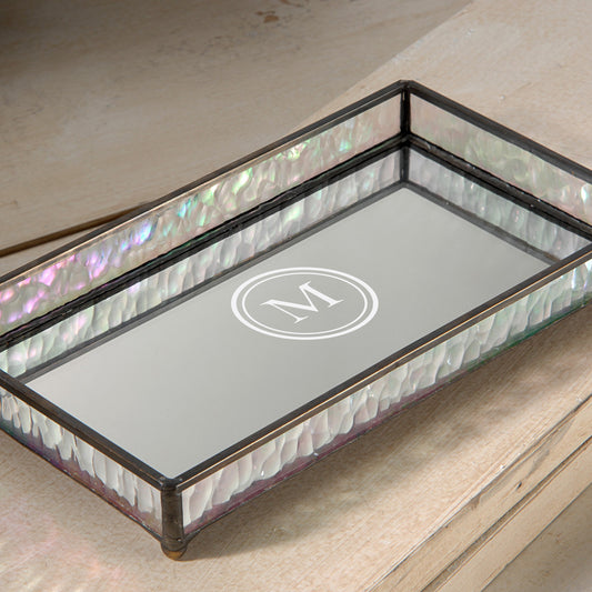 Monogram Glass Tray | Tra 101 ET104