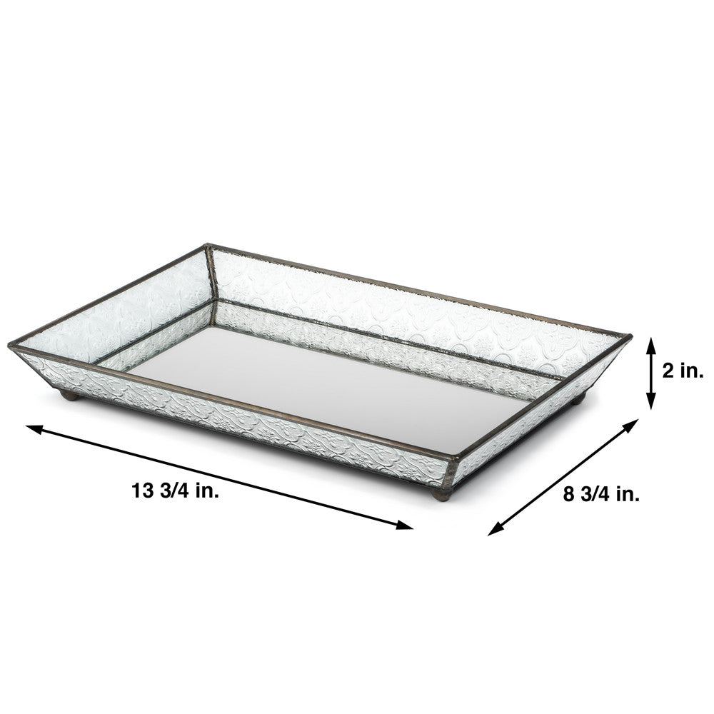 Clear Vintage Personalized Glass Tray | Tra 106-1 ET209