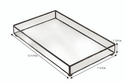 Decorative Mirrored Glass Tray | TRA 108