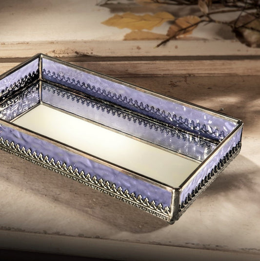 Purple Stained Glass Vanity Tray | TRA 127