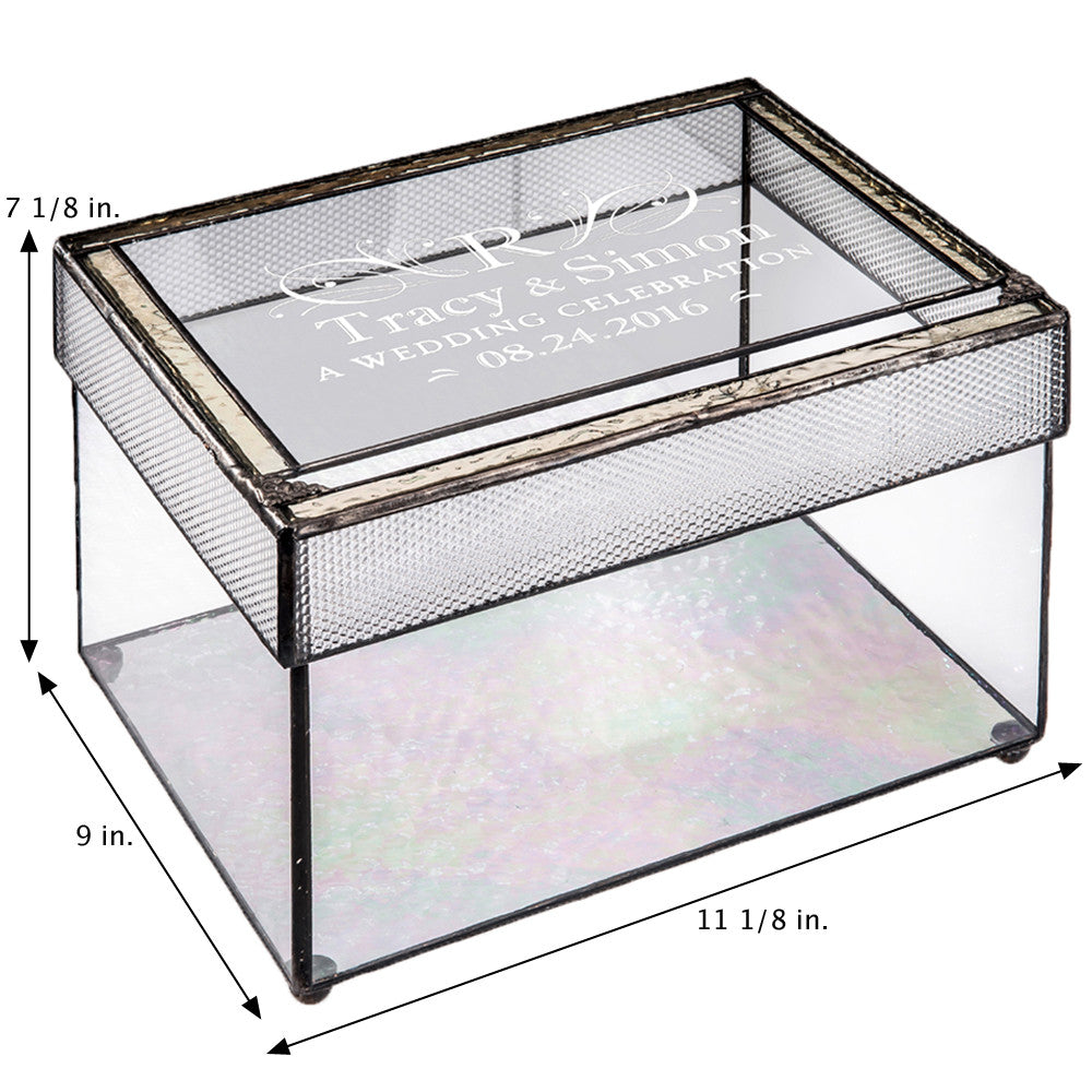 Personalized Wedding Card Box with Slot by J Devlin | Box 841 CBE 841