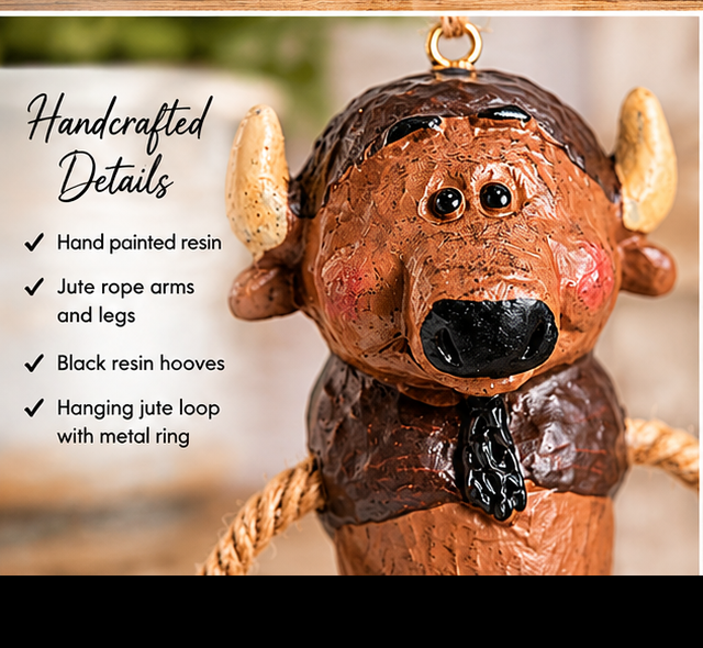 Buffalo Ornament - Western Decor - Bison - Bac 049