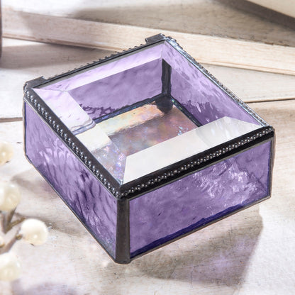 Monogrammed Gift for Her Jewelry Box Multiple Colors Available Personalized Glass Keepsake Gift J Devlin Box 333 EB208-1 Series