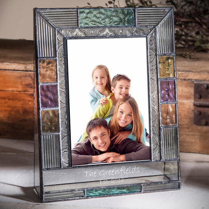 Family Picture Frame Colorful Stained Glass Multiple Sizes Personalized Gift for Mom Dad Grandparents Brother Sister Pic 391 EP639 Series