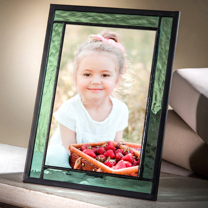 Green Easel Stained Glass Picture Frame | PIC 364 Series