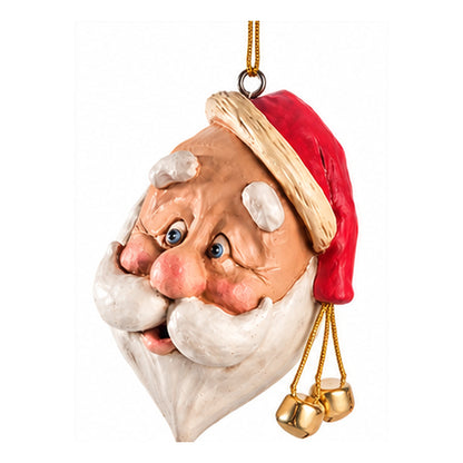 Large Santa Head Ornament with Jingle Bells – Bac 021