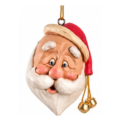 Large Santa Head Ornament with Jingle Bells – Bac 021