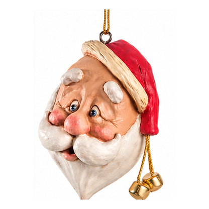 Large Santa Head Ornament with Jingle Bells – Bac 021