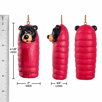 Bac 201 Bear in Sleeping Bag Ornament