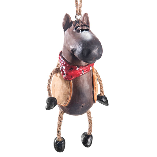 Bac 006 Horse with Cowboy Vest Ornament