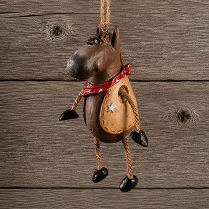Horse Ornament with Cowboy Vest – Bert Anderson Collection - Bac 006