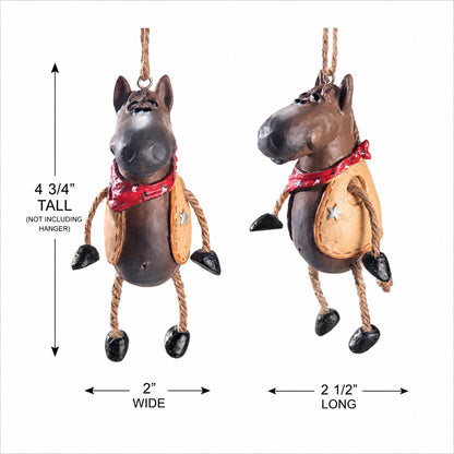 Horse Ornament with Cowboy Vest – Bert Anderson Collection - Bac 006