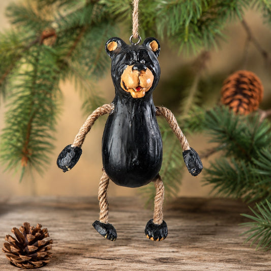 Bear ornament  on Christmas background