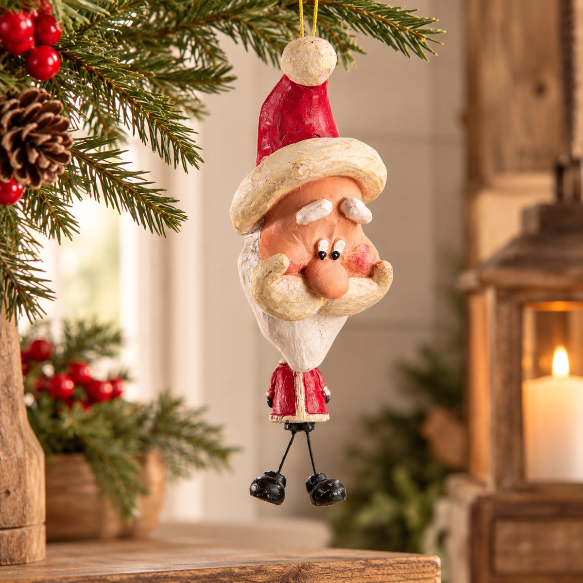 Santa Christmas Ornament with Smooth Beard by Bert Anderson