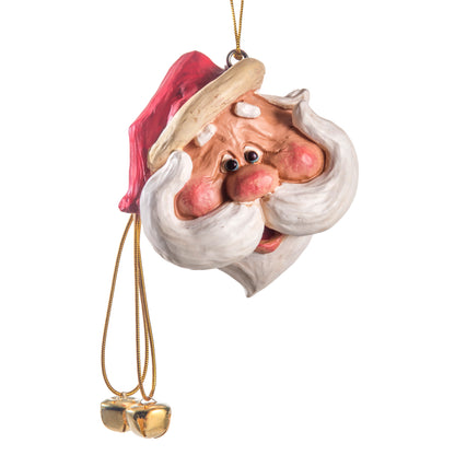 Bac 022 Santa Head Ornament with Handlebar Moustache (Large)