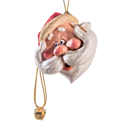 Bac 022 Santa Head Ornament with Handlebar Moustache (Large)