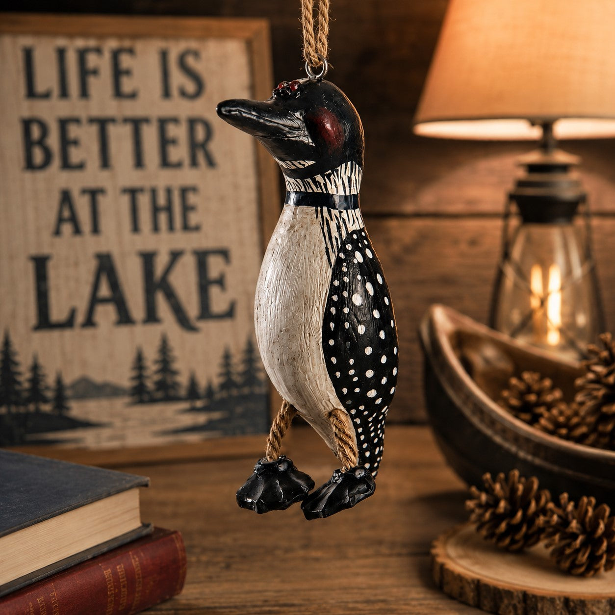 Loon ornement lake cabin decor.