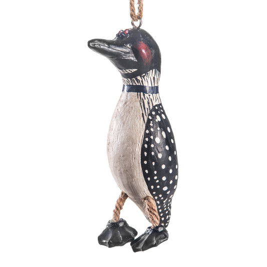Loon ornament by Bert Anderson on white background.