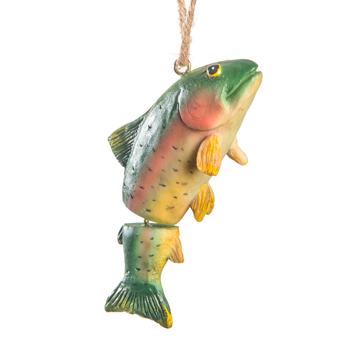 Hanging trout ornament for cabin decor.  Gift for fisherman .