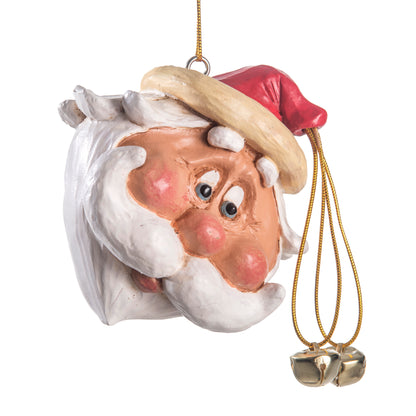 Bac 073  Santa Head Ornament with Flipped Hair (Large)