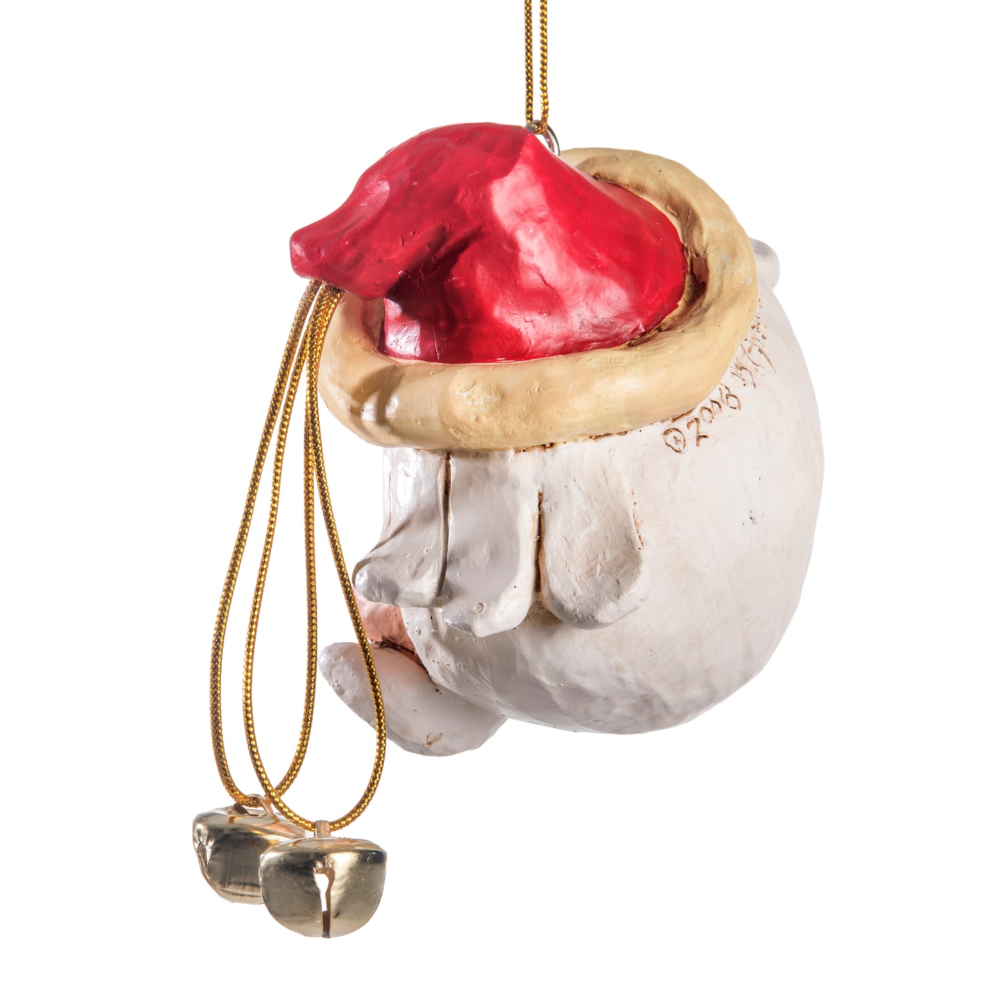 Bac 073  Santa Head Ornament with Flipped Hair (Large)