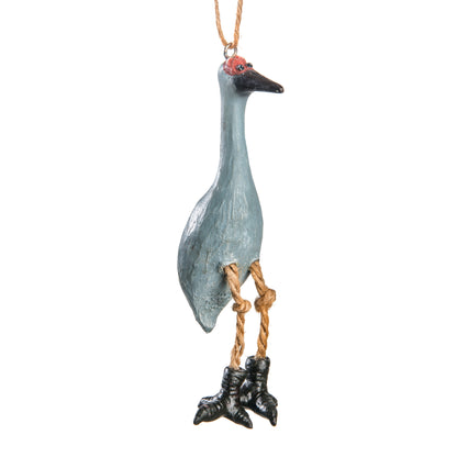 Sandhills  Crane Christmas ornament by Nebraska artist Bert Anderson.