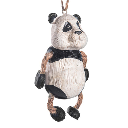 Whimsical Panda Bear Ornament.  Safari home decor.