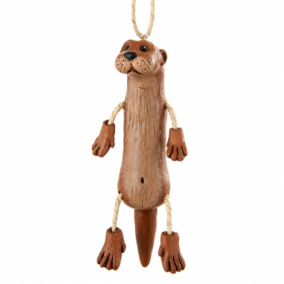 Whimsical otter ornament from Bert Anderson on a white background.