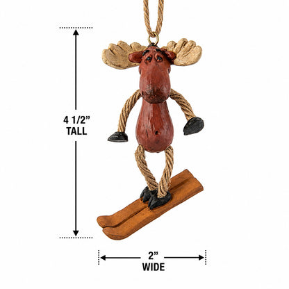 Bac 143 Skiing Moose Ornament