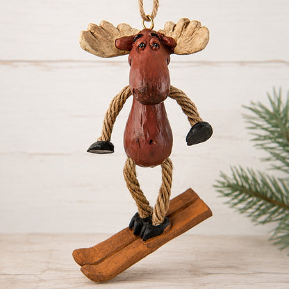 Bac 143 Skiing Moose Ornament
