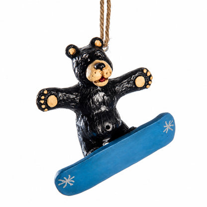 Snowboarding Bear Ornament - Ski Resort BAC 170