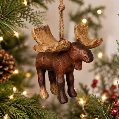 Realistic Moose Christmas Ornament -  Bac 172